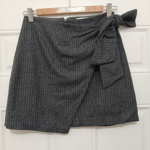Wilfred free aritzia womens size 2 wool cashmere mini  pencil skirt dark gray - Picture 1 of 6